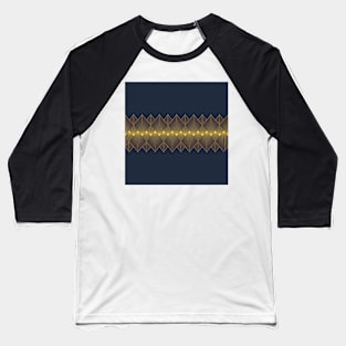 Art Deco classy diamond pattern navy and gold Baseball T-Shirt